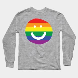 Pride Smiley Face White Eyes Long Sleeve T-Shirt